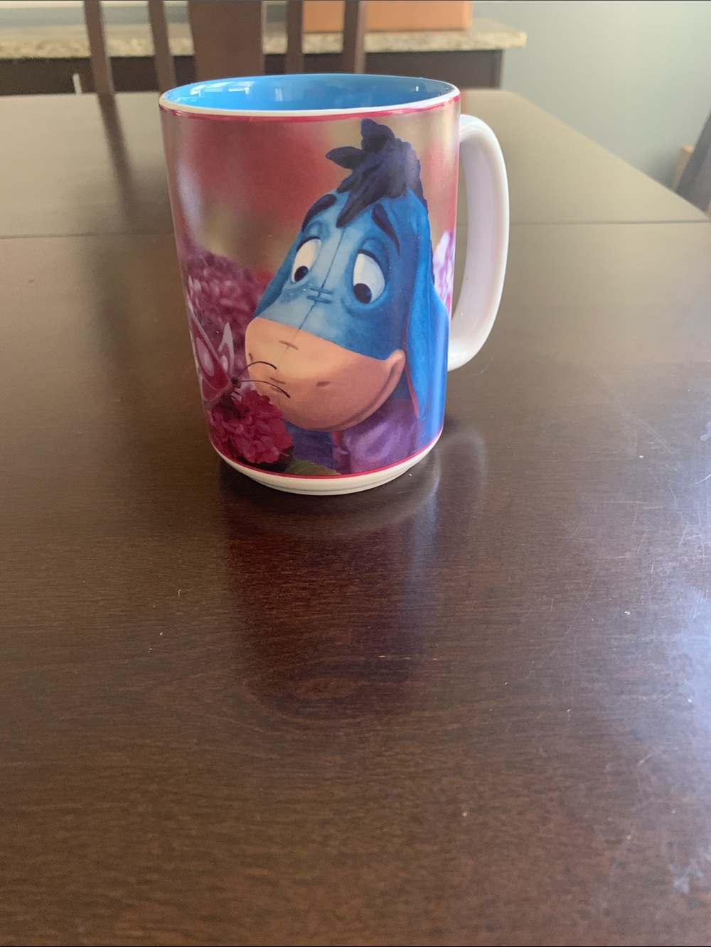 Disney Eeyore Character-Print Mug with Blue Interior